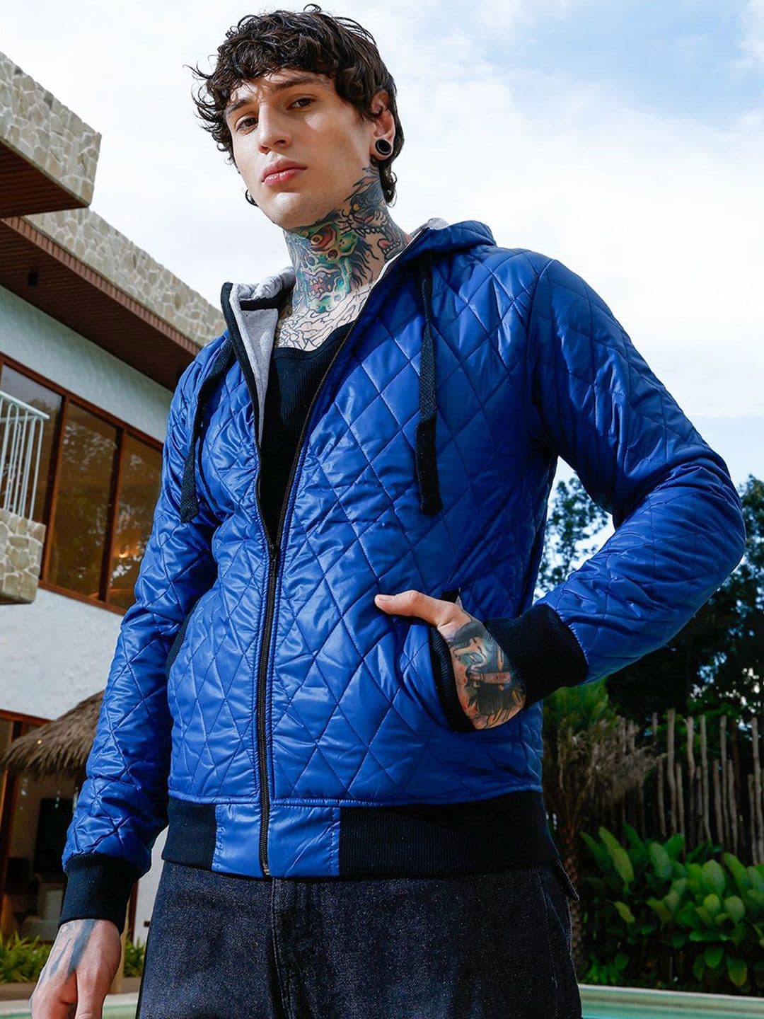 CAHOOT Men Hooded Solid Lightweight Quilted Jacket - view 1