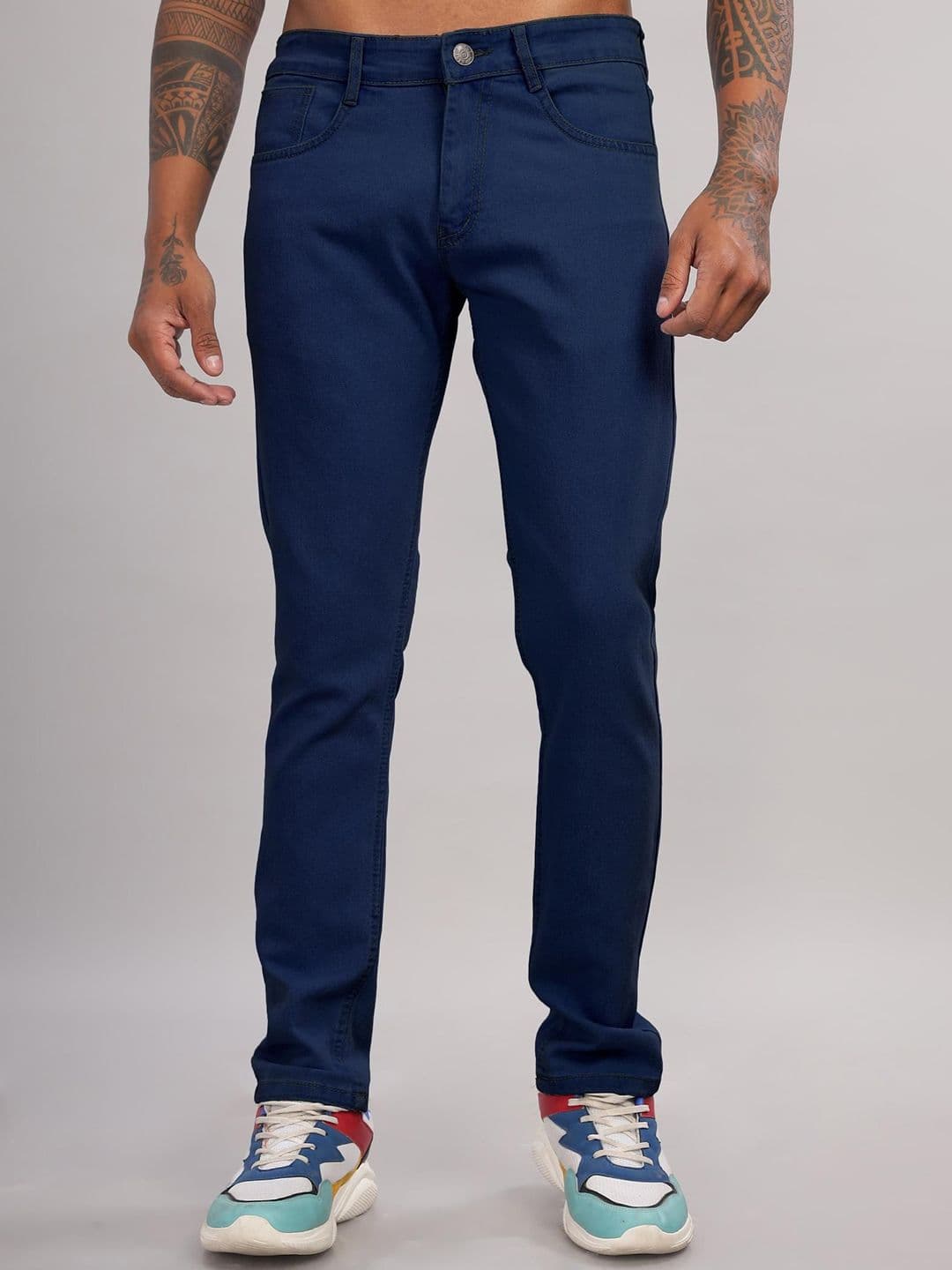 RAGZO Men Slim Fit Mid-Rise Cotton Stretchable Jeans - view 1