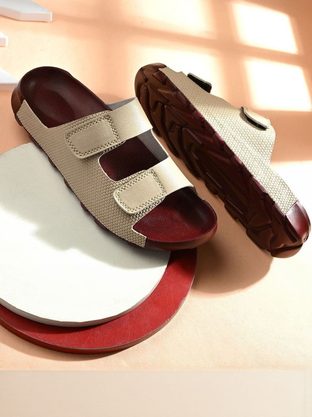BIZORA Men Maroon Sandals - view 1