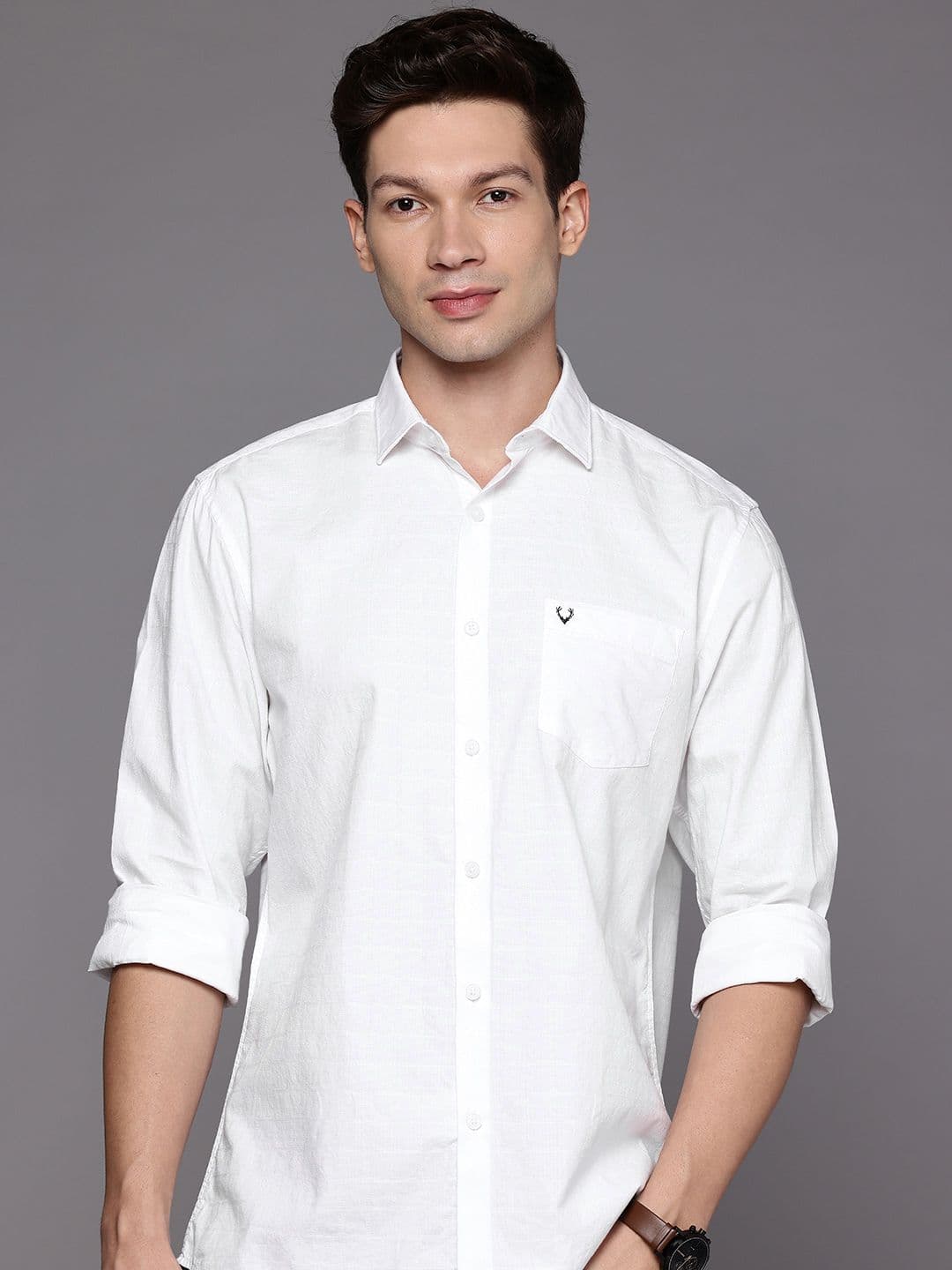 Allen Solly Checked Pure Cotton Classic Fit Casual Shirt - view 1