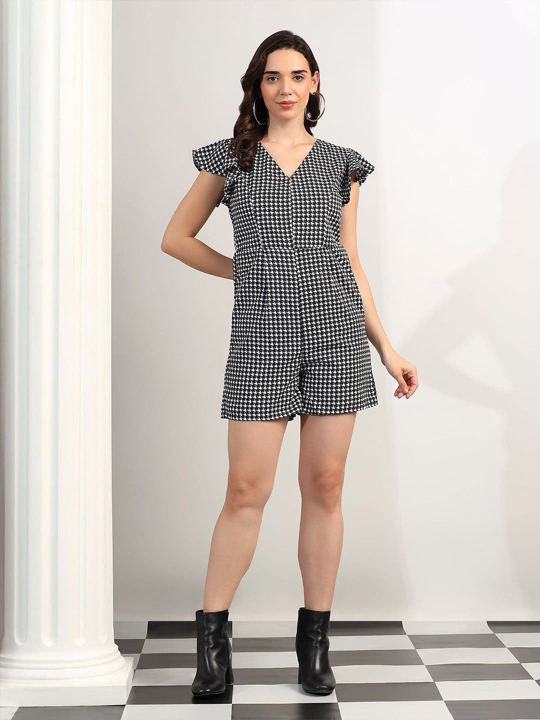 BRINNS Women V-Neck Printed Jumpsuit - view 1