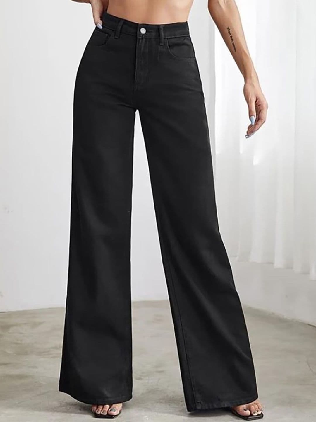 Aadvi Fashion Women Smart Wide Leg High-Rise Jeans - view 1
