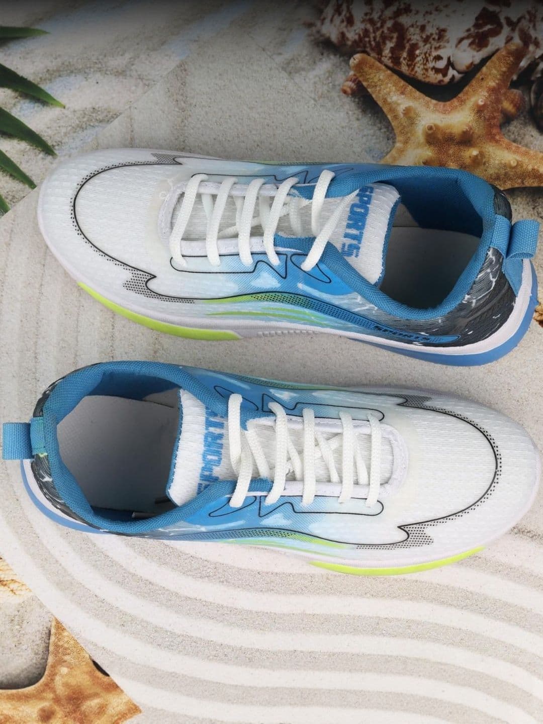 DRACKFOOT Men Blue Mesh Running Non-Marking Shoes - view 1