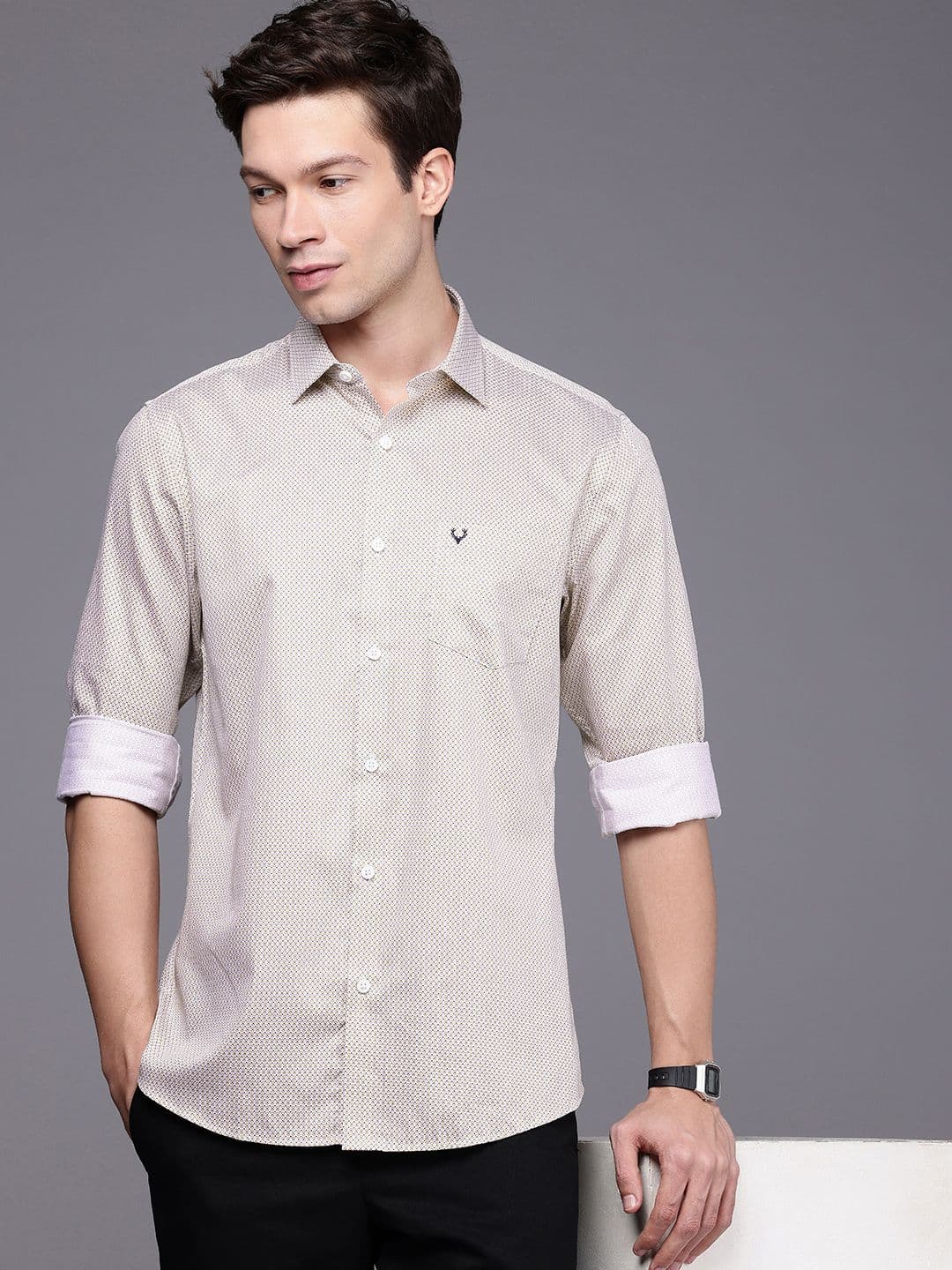 Allen Solly Floral Printed Pure Cotton Classic Fit Casual Shirt - view 1