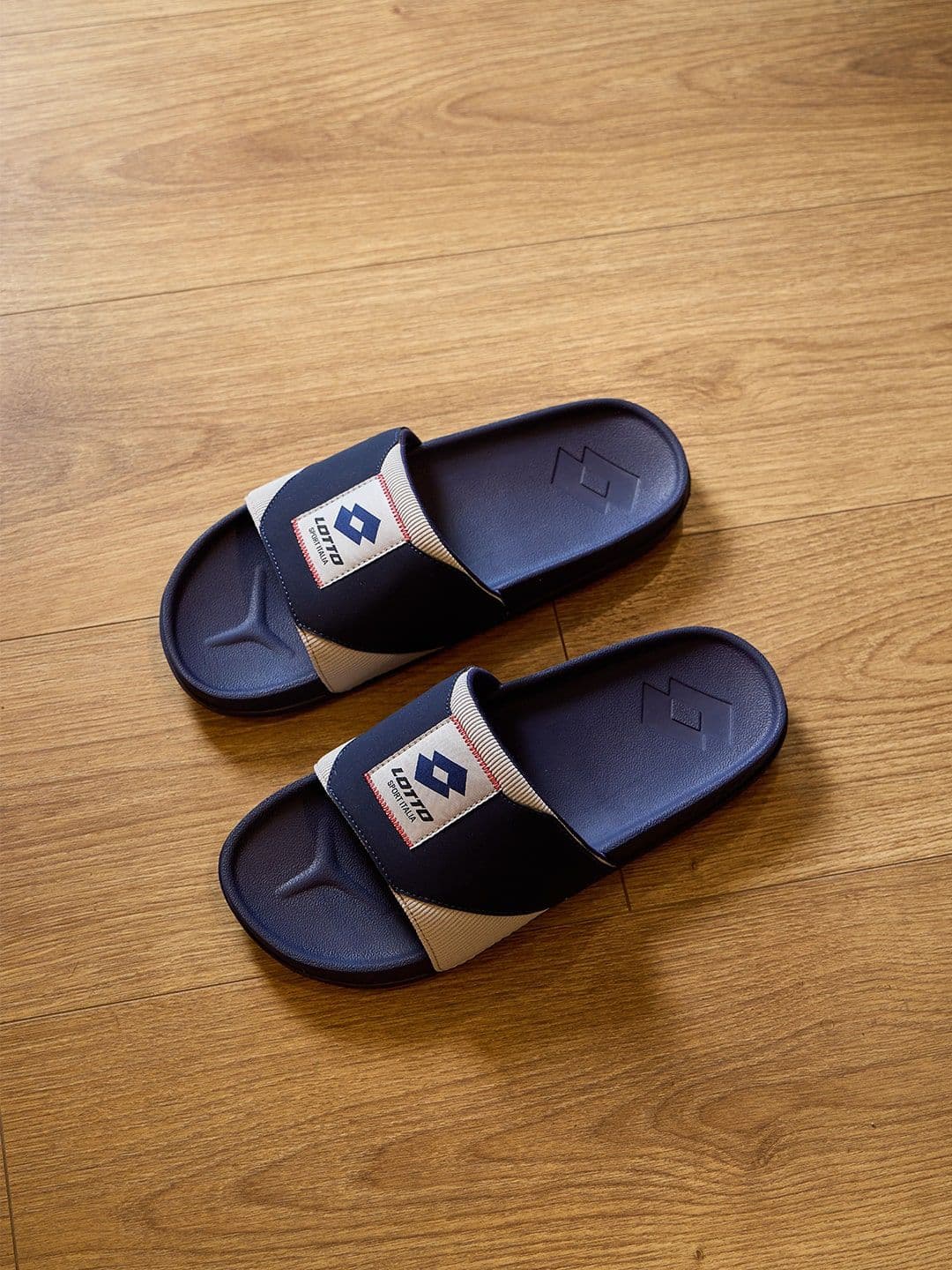 Lotto Men Enduro Strip Navy Slides - view 1