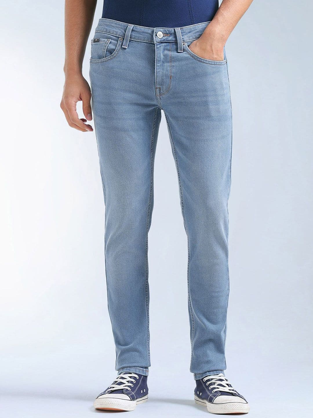 Flying Machine Men Skinny Fit Mid-Rise Light Fade Stretchable Jeans - view 1