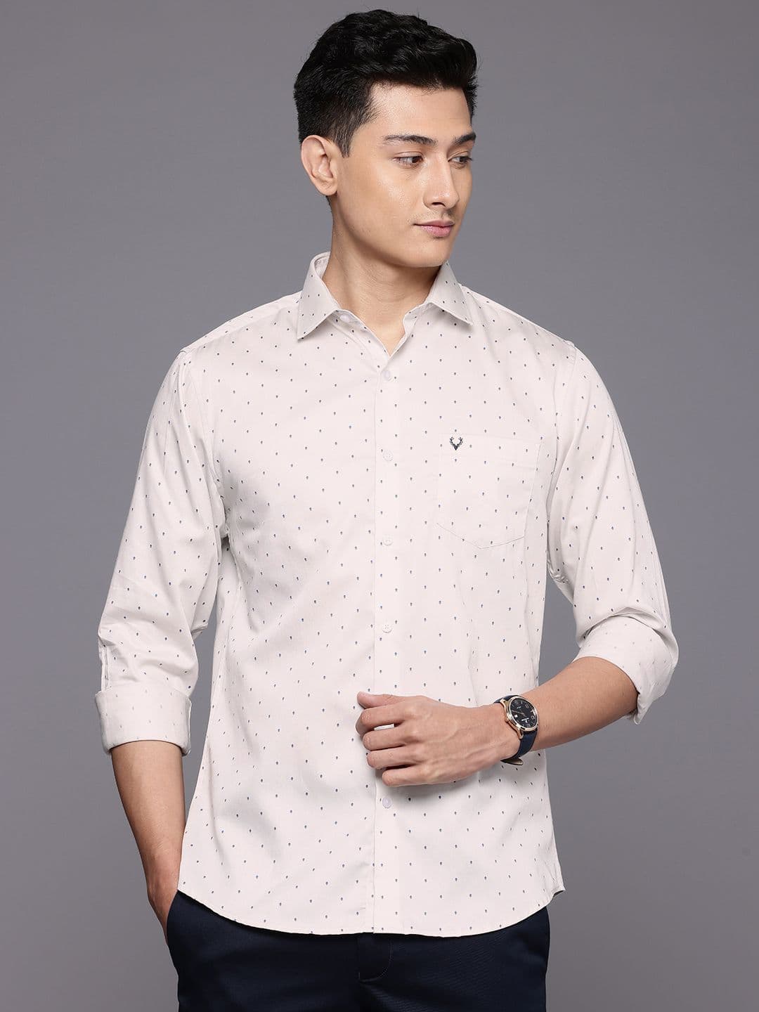 Allen Solly Classic Fit Geometric Printed Pure Cotton Casual Shirt - view 1