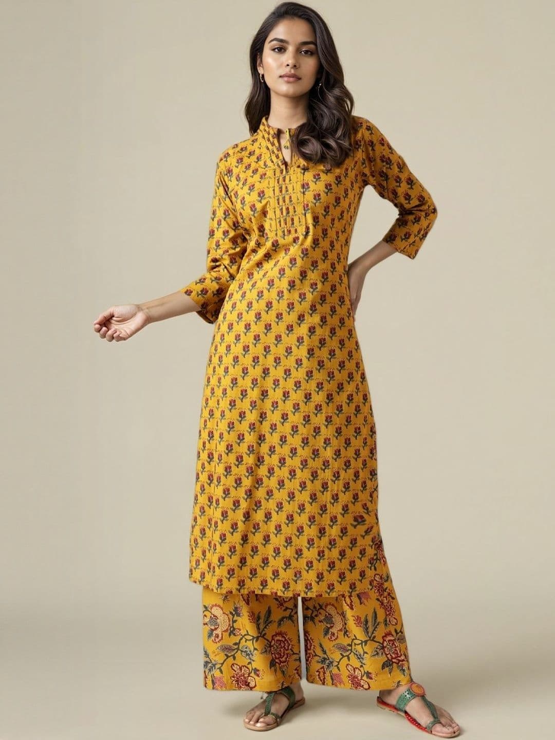 SZN Women Printed Pure Cotton Kurta Sets - view 1