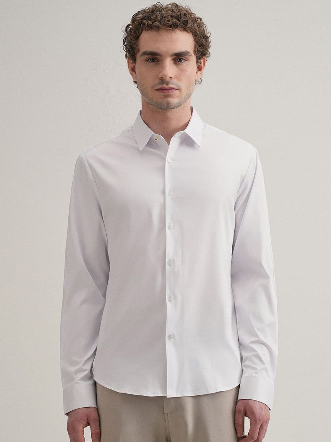 Banana Club Men Plain Stitchless Placket Shirt - view 1