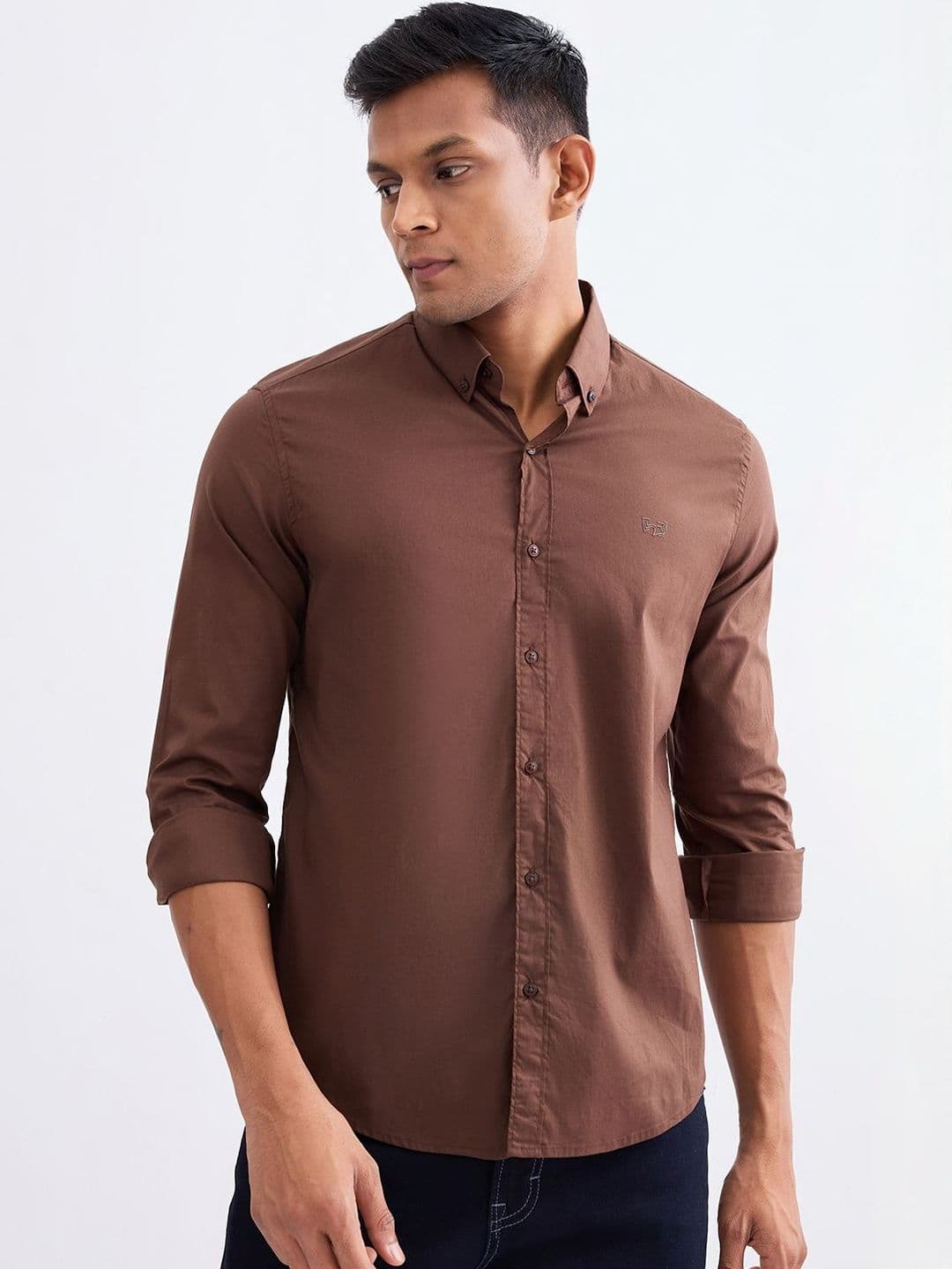 SPYKAR Men Solid Cotton Casual Shirts - view 1