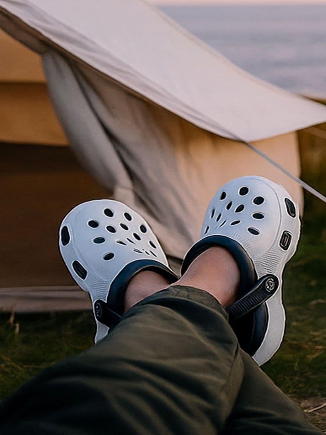 VINTEX Men White Rubber Slip-On Clogs - view 1
