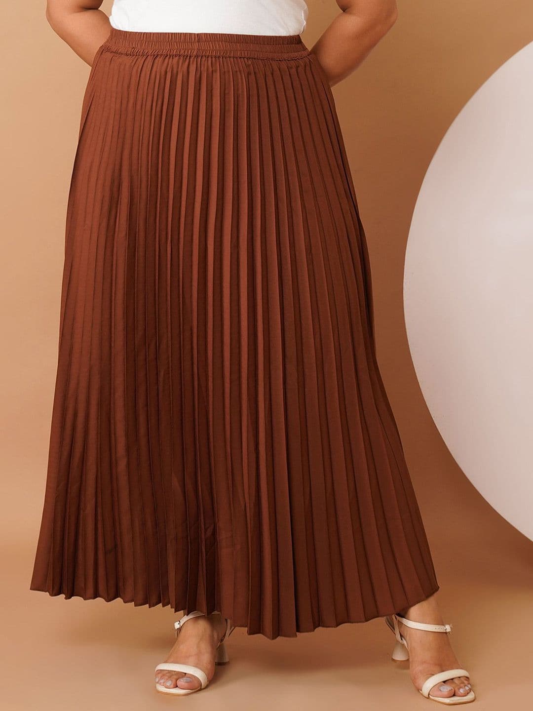 U&F Beyond Women Pleated Maxi Skirt - view 1