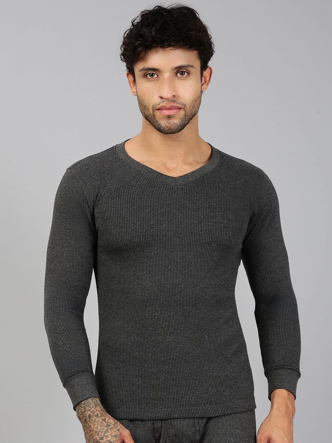 Lux Cozi Pure Cotton V-Neck Thermal Top - view 1
