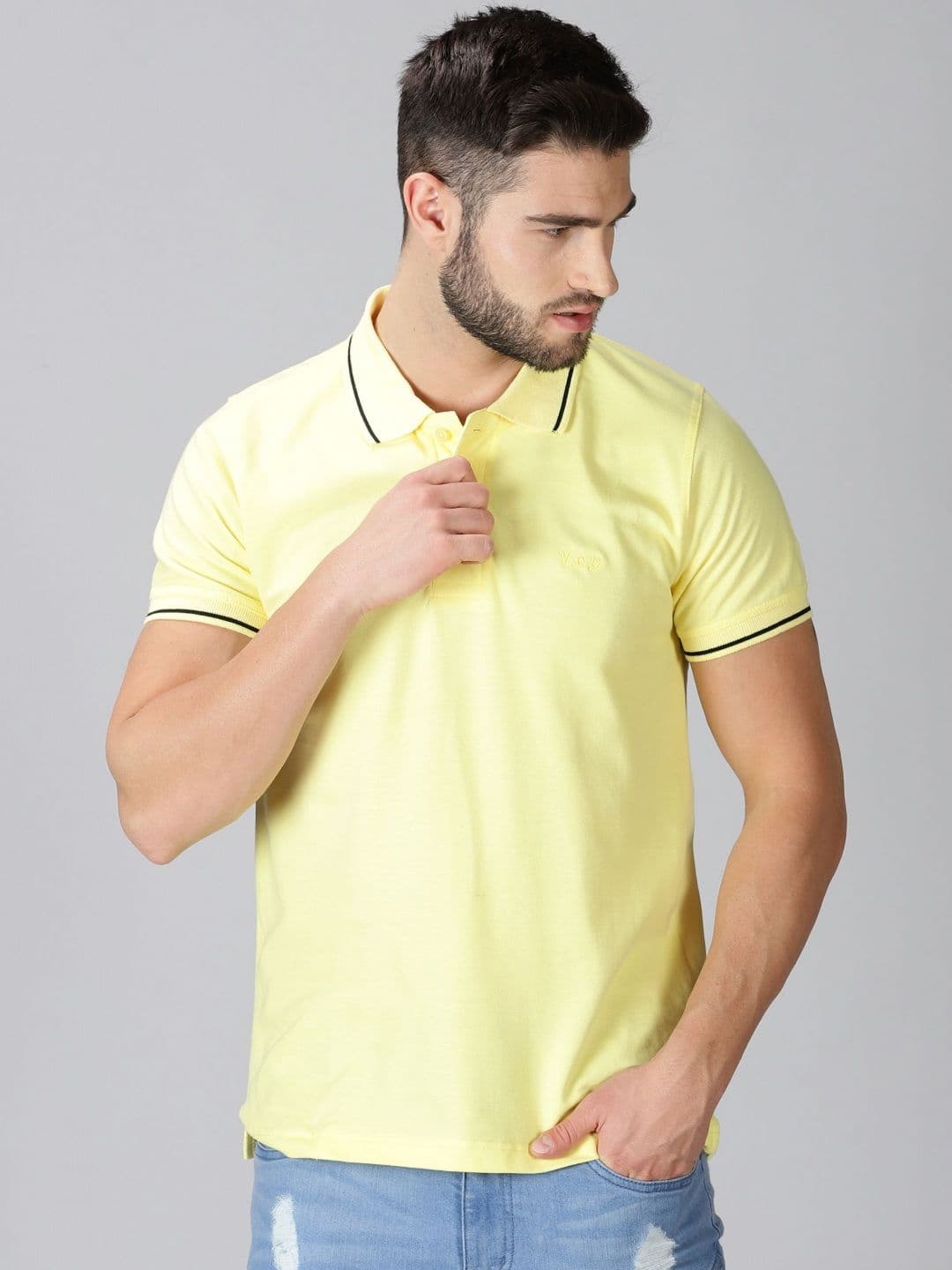 Y.O.U Polo Collar Pure Cotton Bio Finish T-shirt - view 1