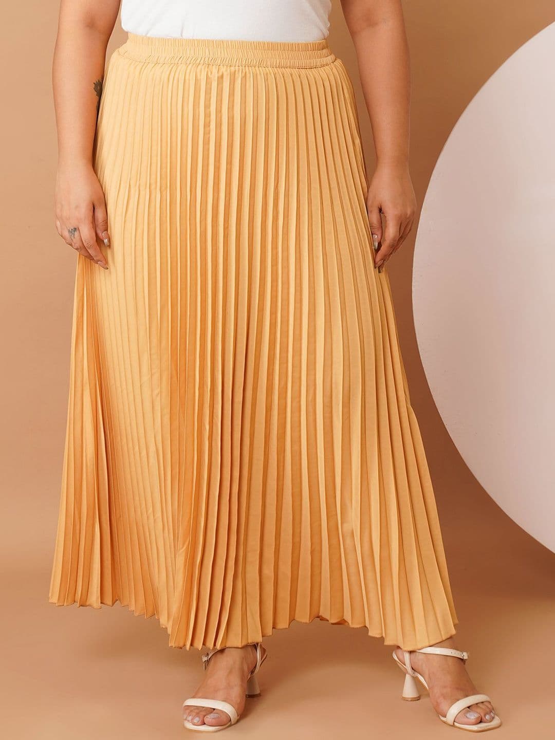 U&F Beyond Pleated A-Line Maxi Skirt - view 1