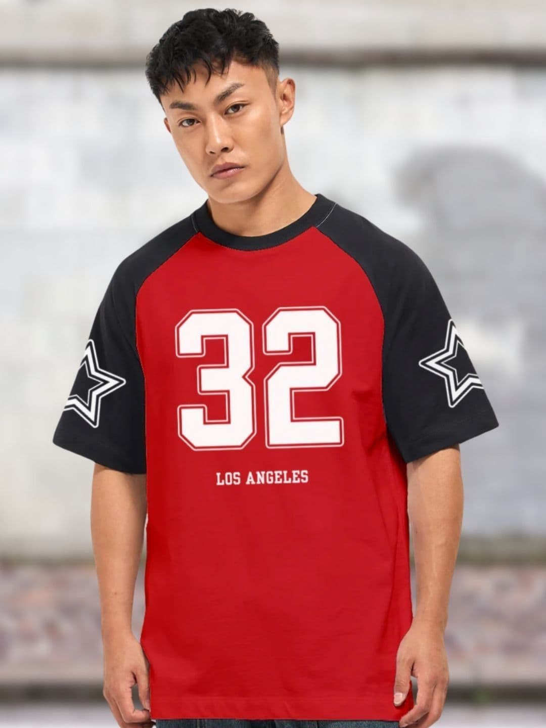 Cool Plus Varsity Printed Oversized Drop-Shoulder Sleeves T-shirt - view 1