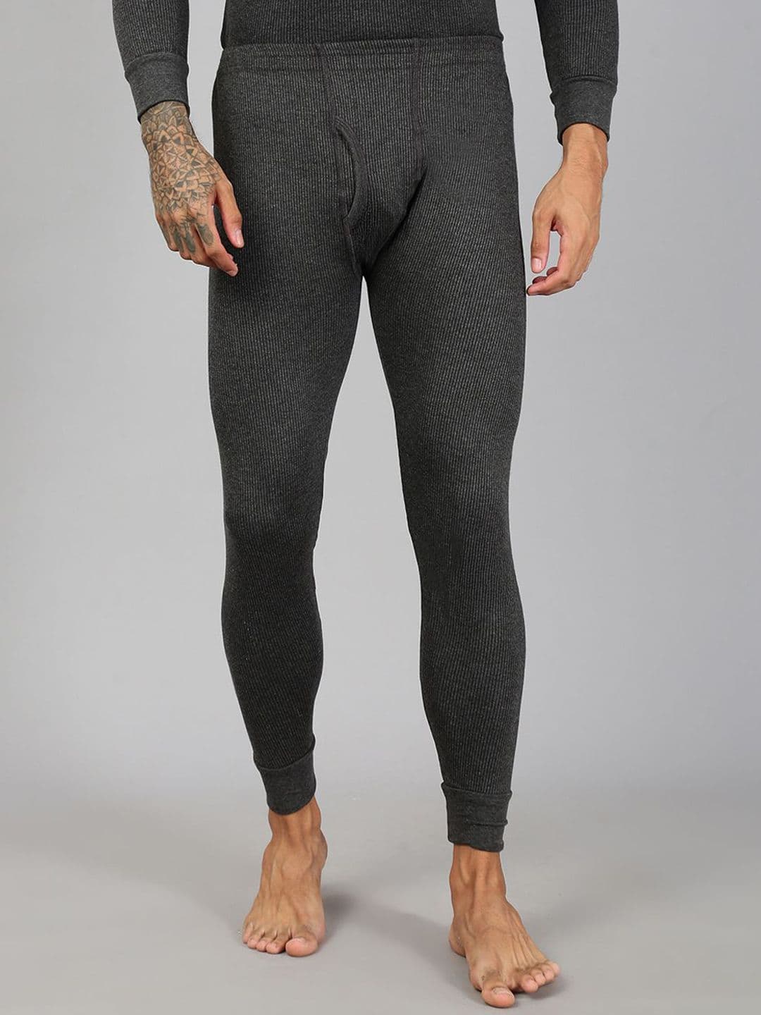 Lux Cozi Men Solid Cotton Thermal Bottoms - view 1