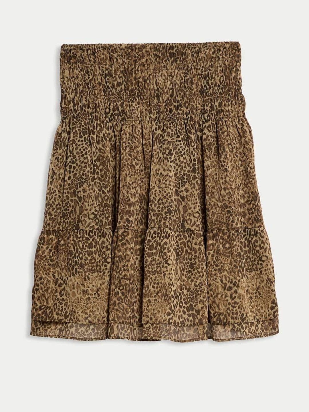 Marks & Spencer Chiffon Animal Print Mini Skater Skirt - view 1