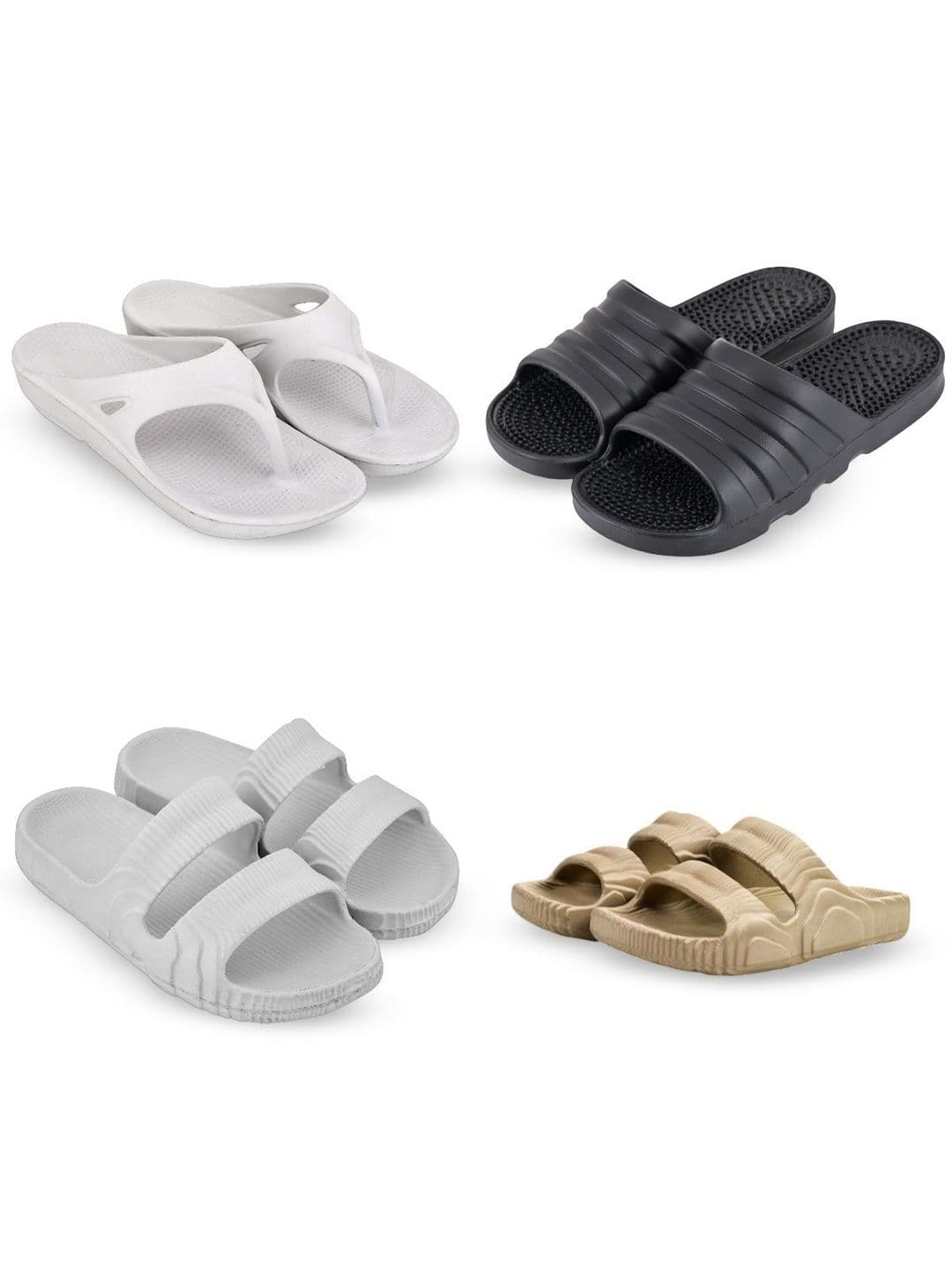 Feel alive Men Pair Of 4 Ultra-Comfortable & Lightweight Sliders - view 1
