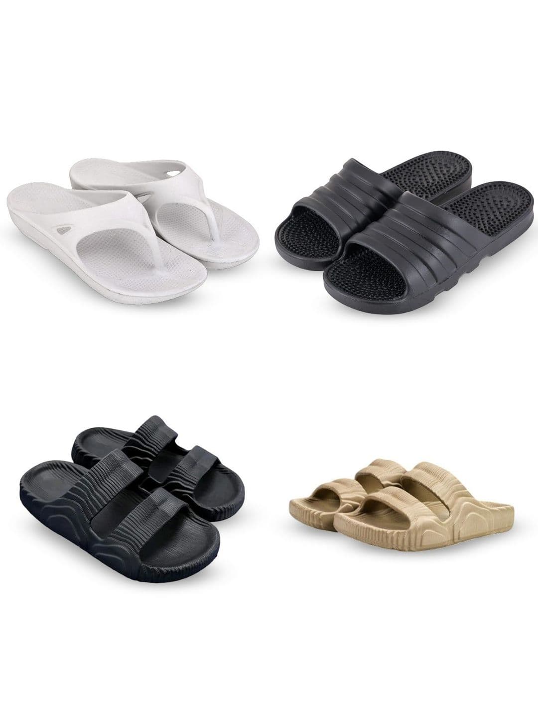 Feel alive Set of 4 Men Ultra-Comfortable Lightweight Sliders - view 1