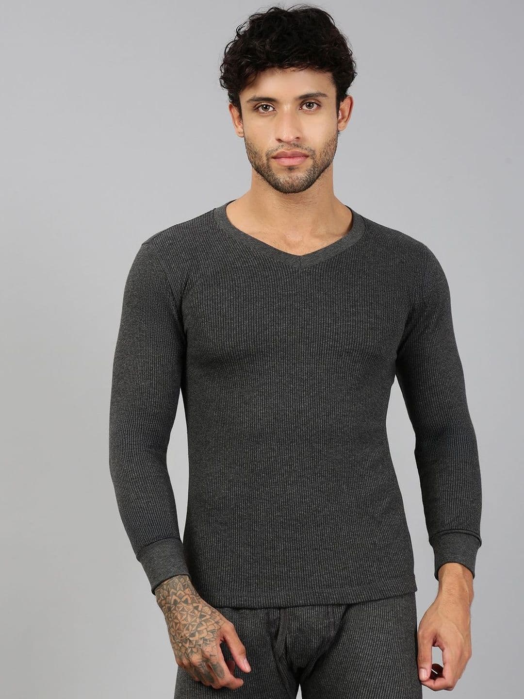 Lux Cozi Pure Cotton V-Neck Thermal Top - view 1