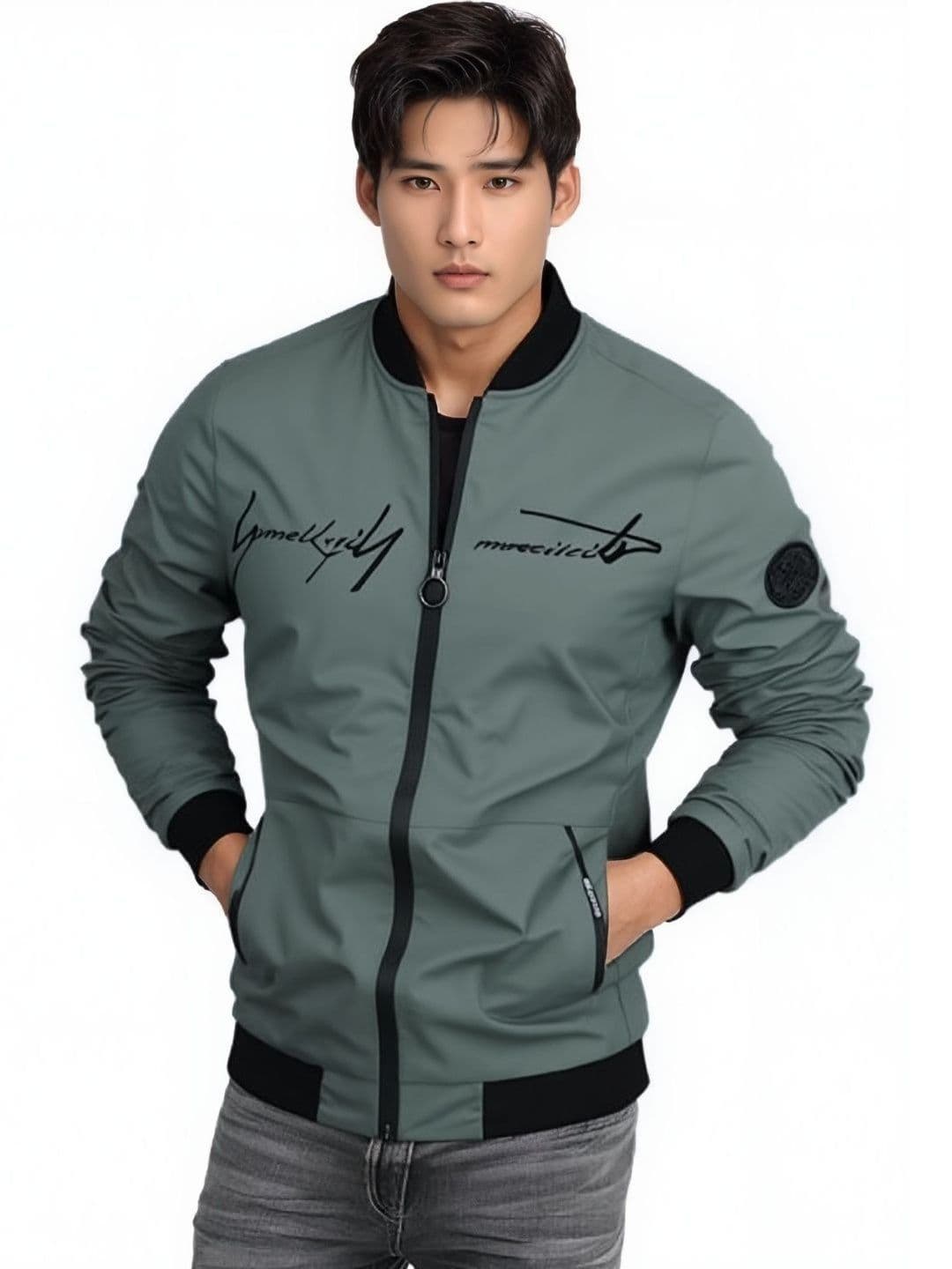 TAZO Lightweight Bomber with Patchwork Jacket - view 1