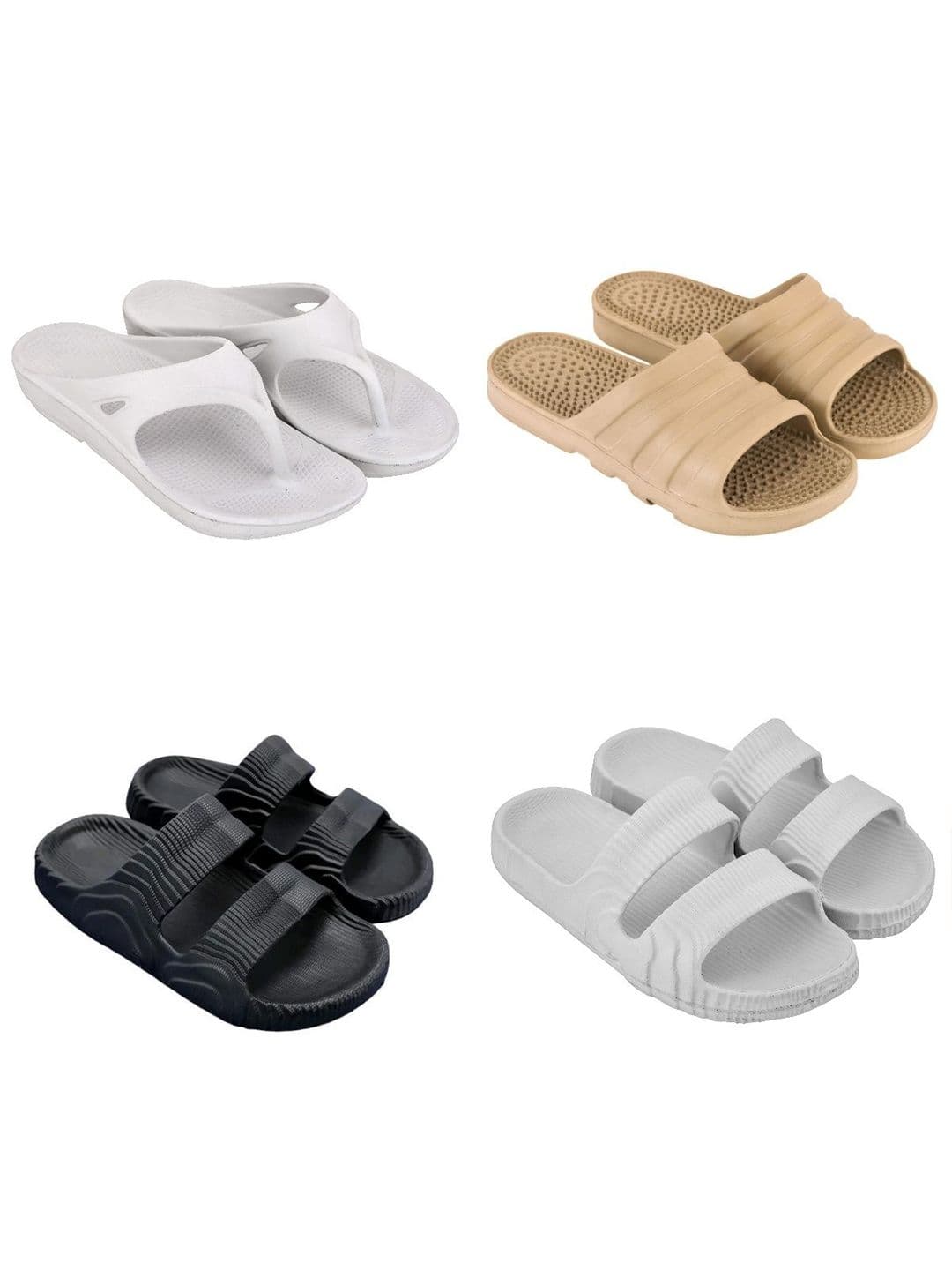 Feel alive Men Set of 4 Ultra-Comfortable Lightweight Sliders - view 1