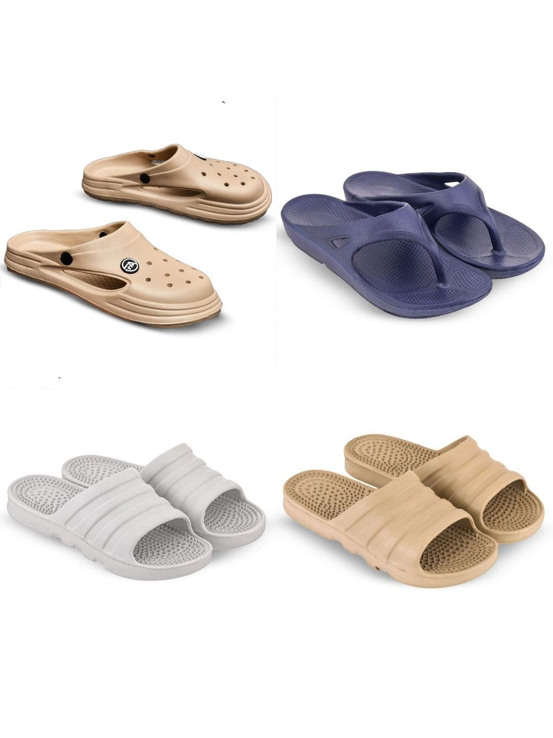 Feel alive Men Set of 4 Lightweight Flip Flops - view 1