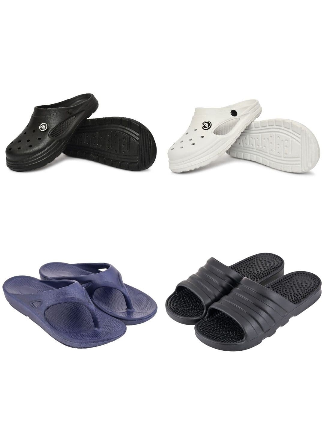Feel alive Men Pack Of 4 Ultra-Comfortable & Lightweight Flip Flops - view 1