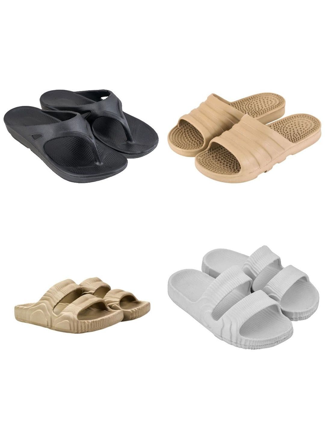 Feel alive Men Pack of 4 Flip Flops - view 1