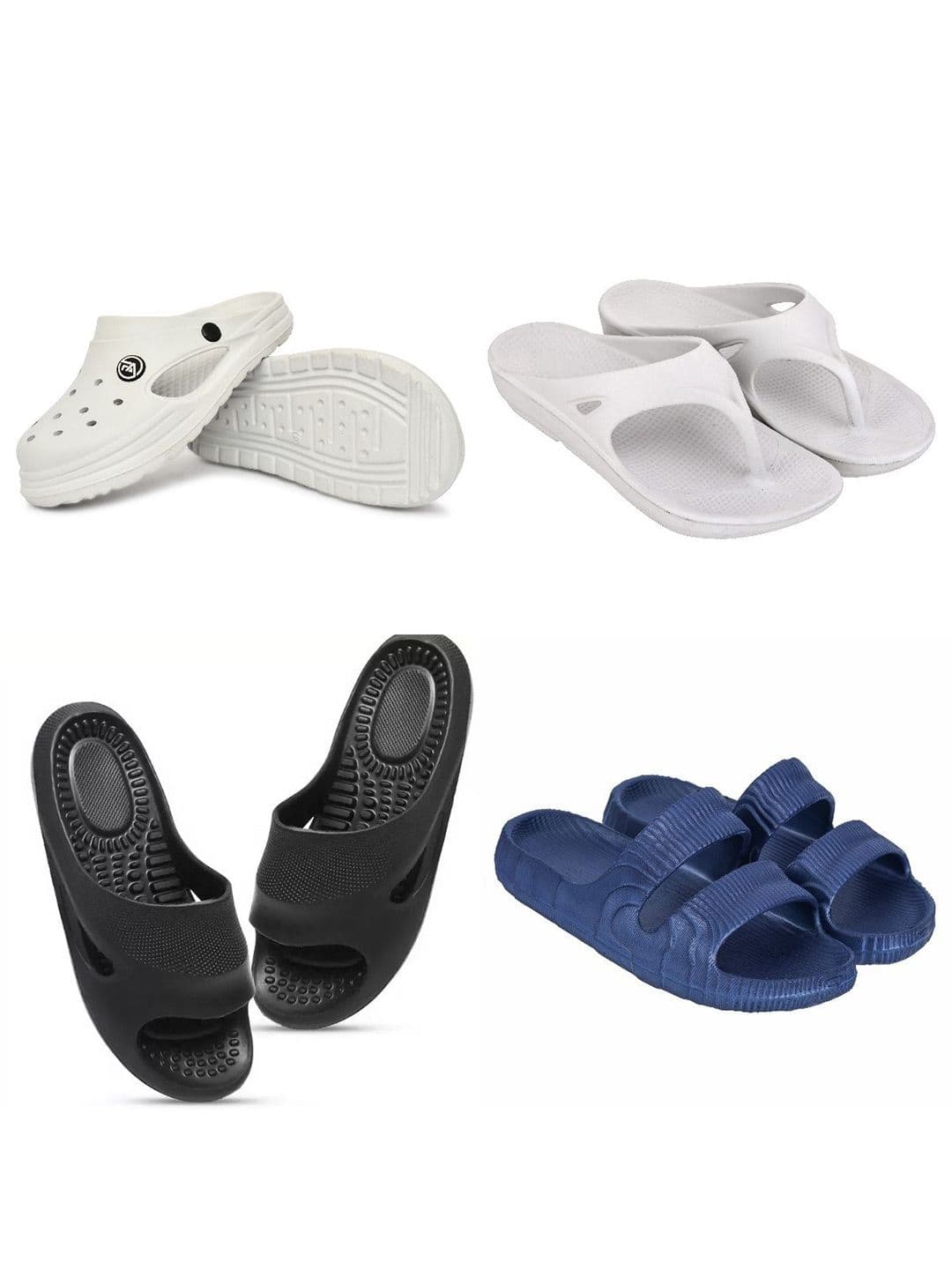 Feel alive Men Pack Of 4 Ultra-Comfortable & Lightweight Flip Flops - view 1