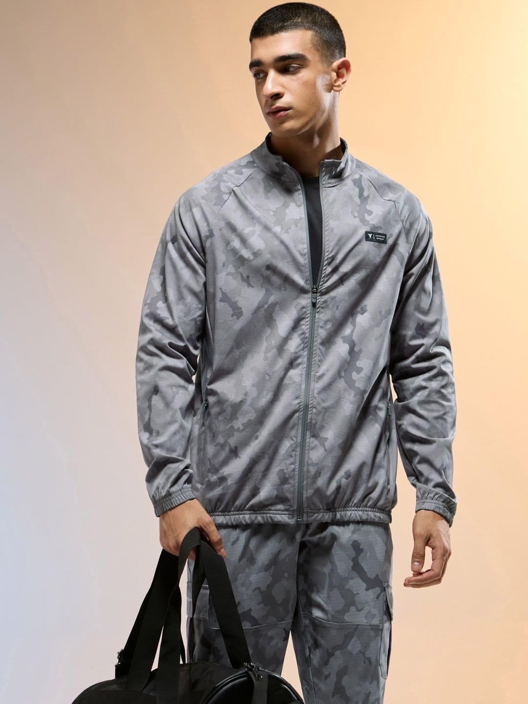 Technosport Men Stand Collar Camouflage Printed Lightweight Sporty Jacket - view 1