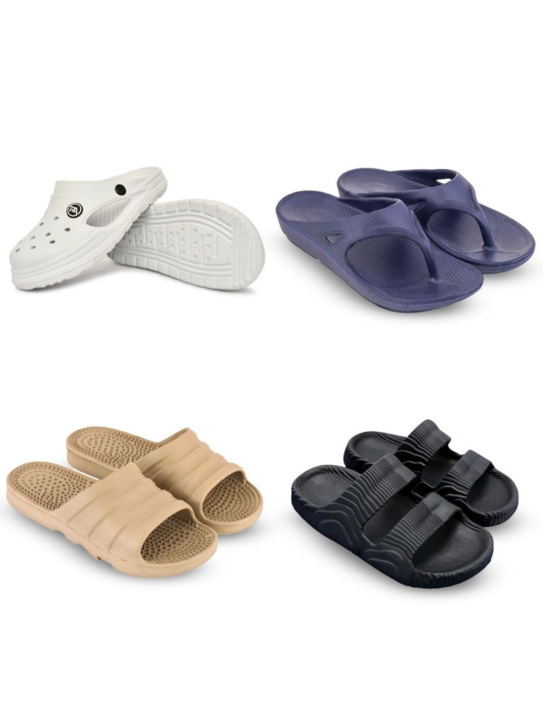 Feel alive Men Pack of 4 Flip Flops - view 1