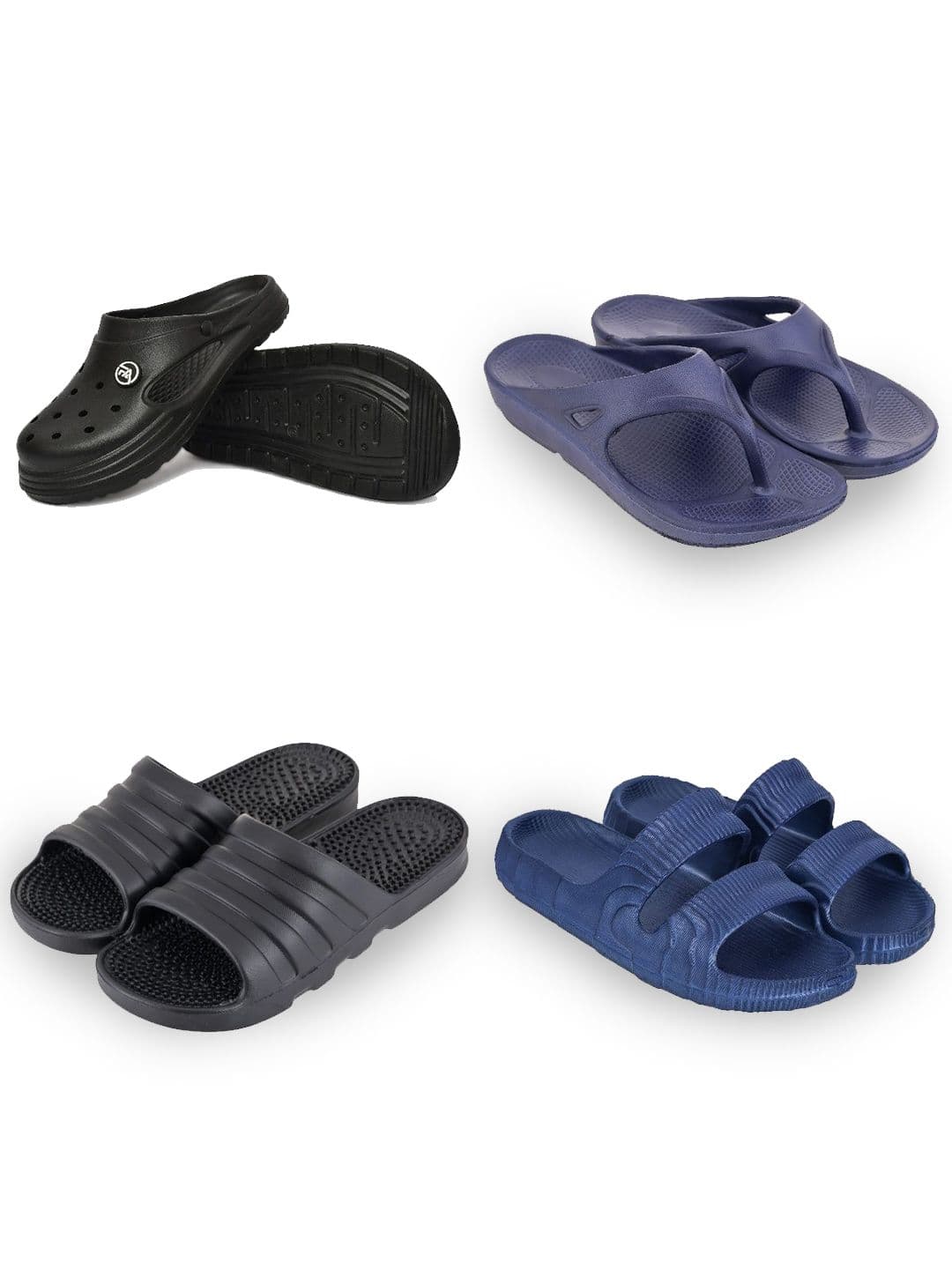 Feel alive Men Pack Of 4 Ultra-Comfortable Lightweight Sliders - view 1
