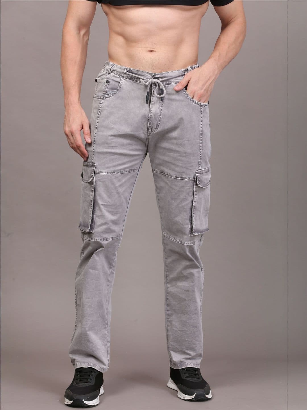 COY Men Comfort Relaxed Fit Low-Rise Cotton Stretchable Cargo Styles Jeans - view 1