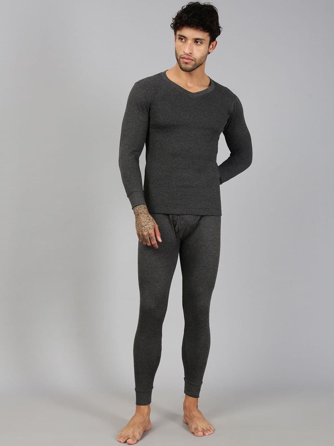 Lux Cozi V-Neck Pure Cotton Thermal Top - view 1