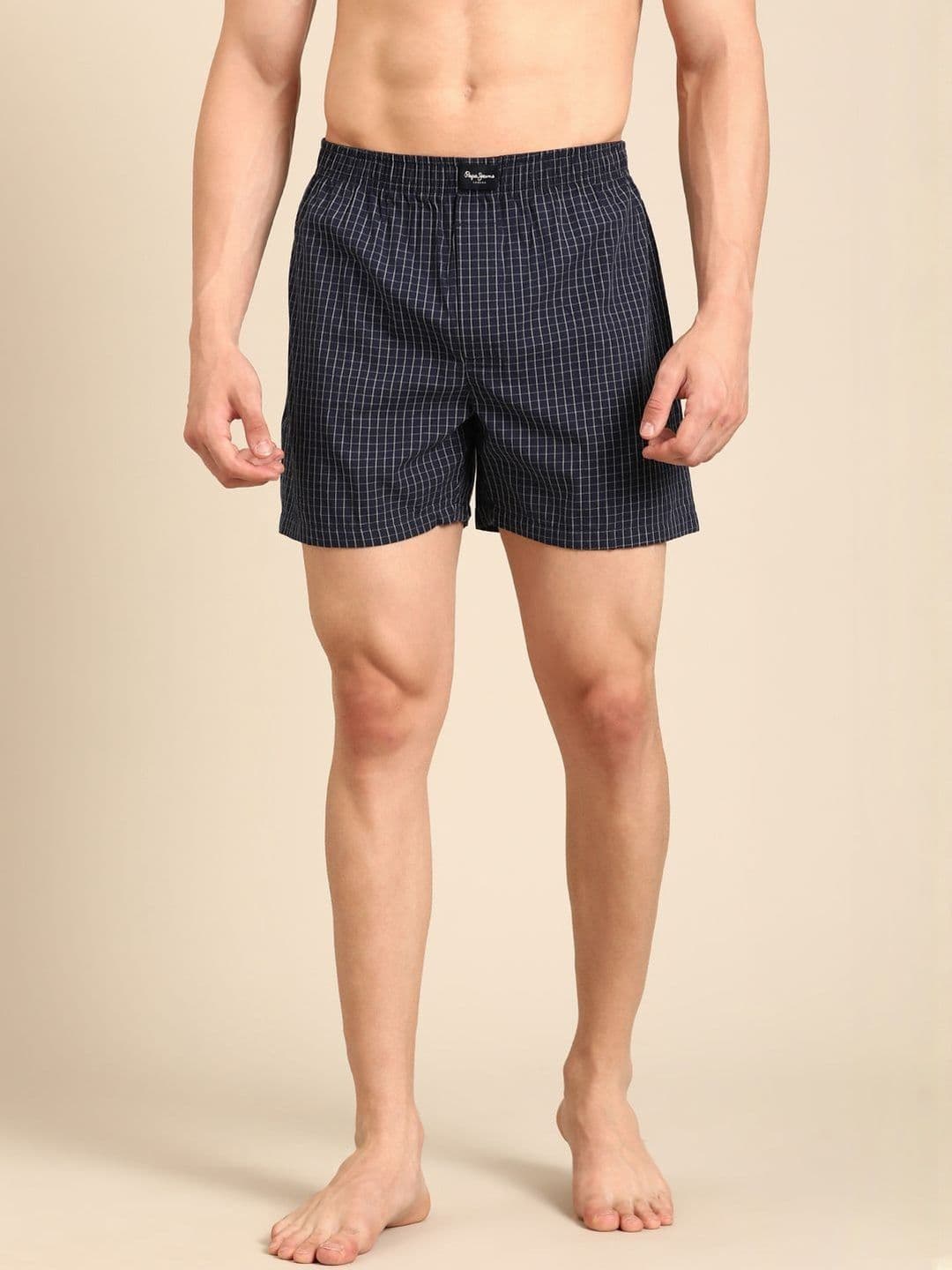 Pepe Jeans Checked Mid-Rise Boxers