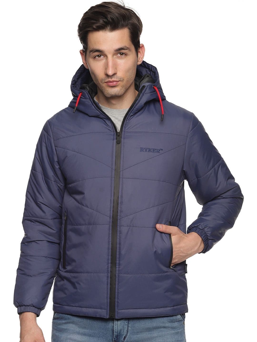 RYKER Men Hooded Solid Puffer Jacket - view 1