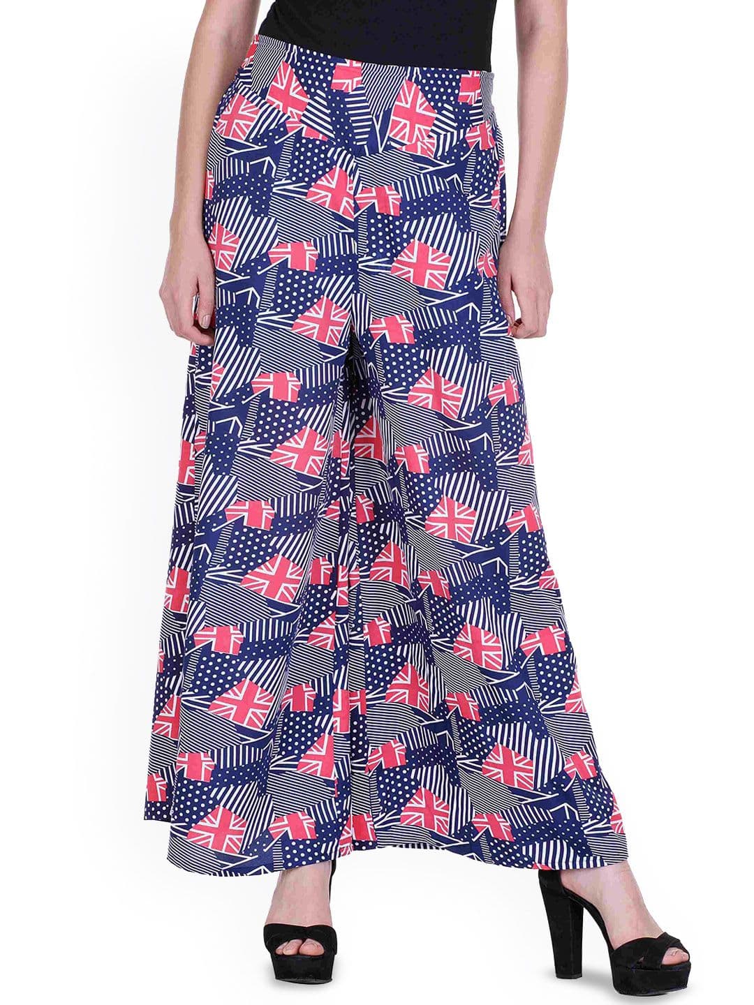 Deewa Women Geometric Printed Wide Leg Ethnic Palazzos - view 1