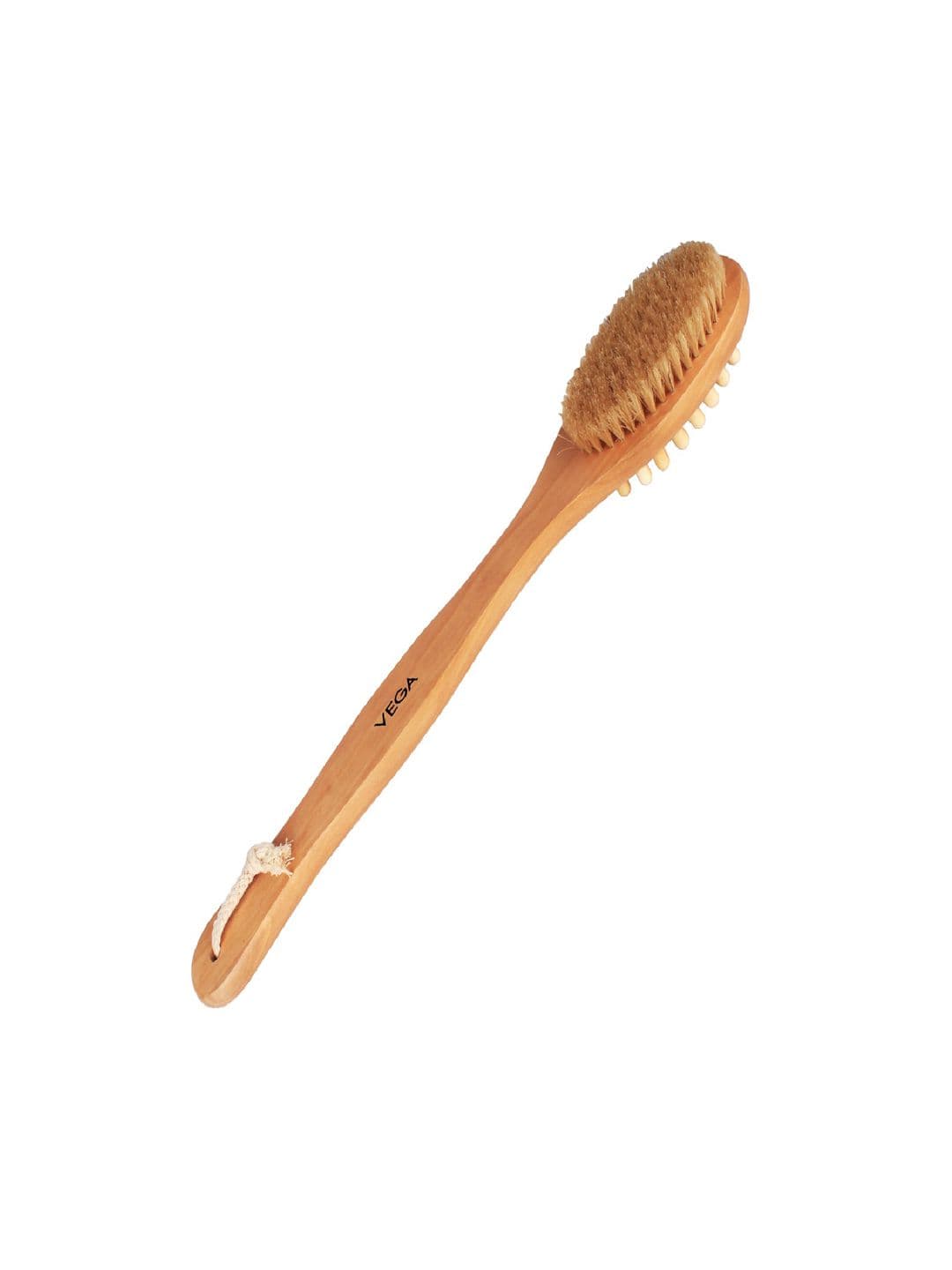 VEGA Unisex Beige Cellulite Natural Bristle Wooden Bath Brush - view 1