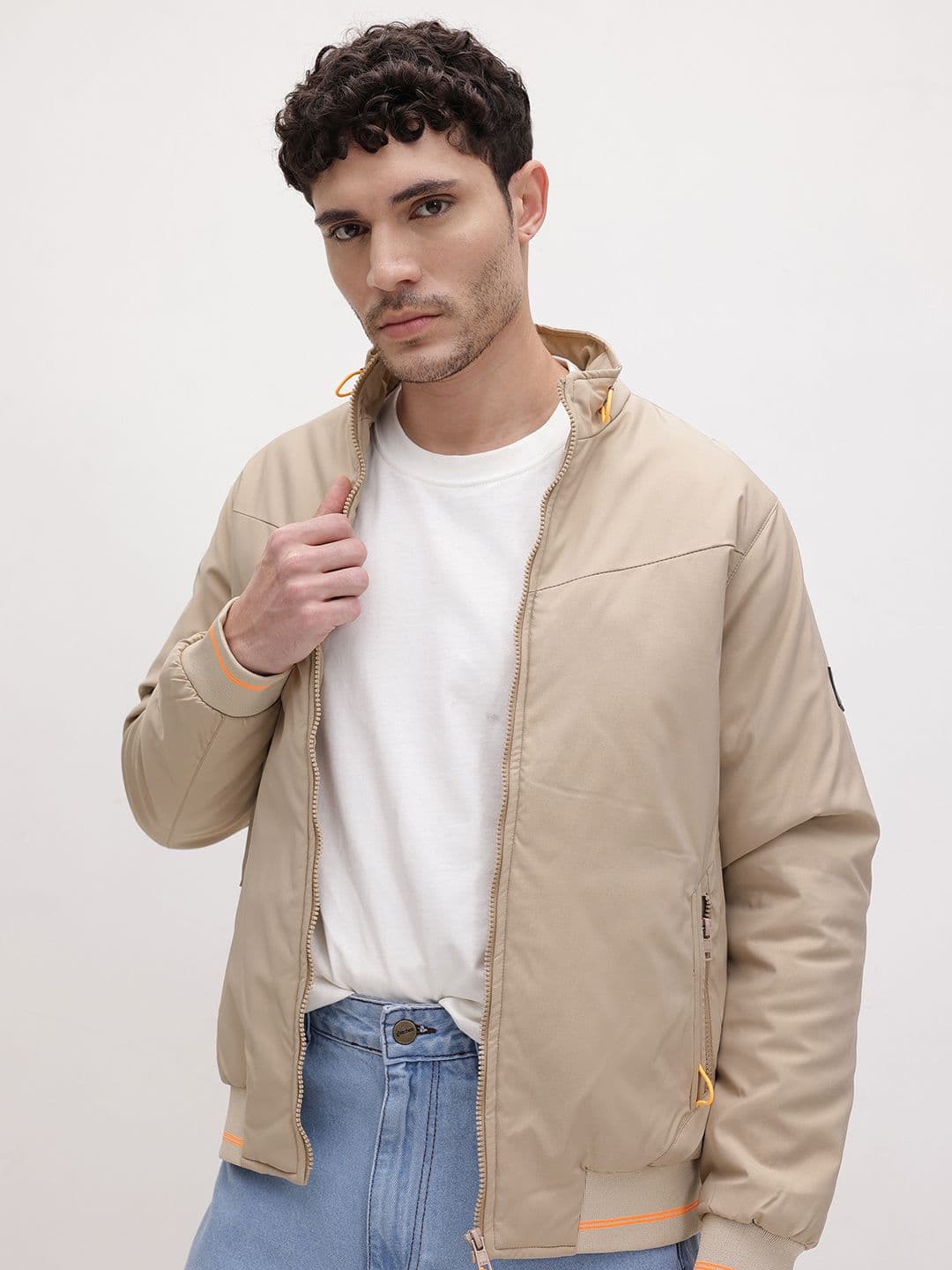 The Roadster Life Co. Mock Collar Paneled Bomber Jacket - view 1