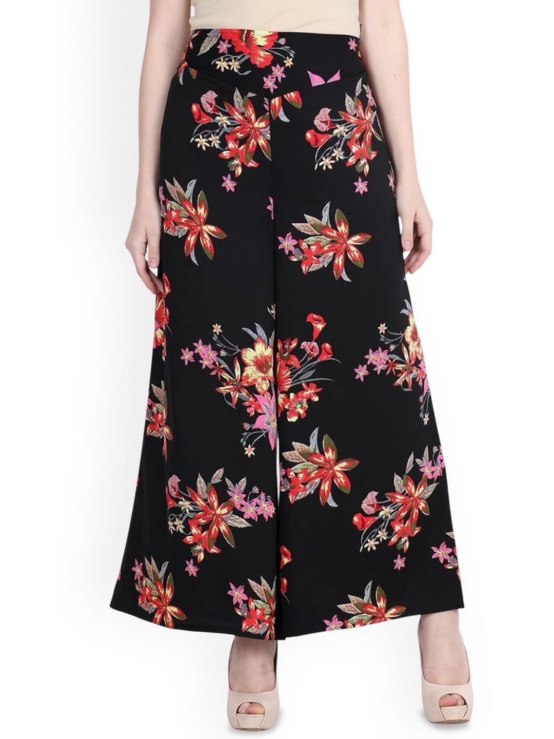 Deewa Women Floral Printed Flared Palazzos - view 1