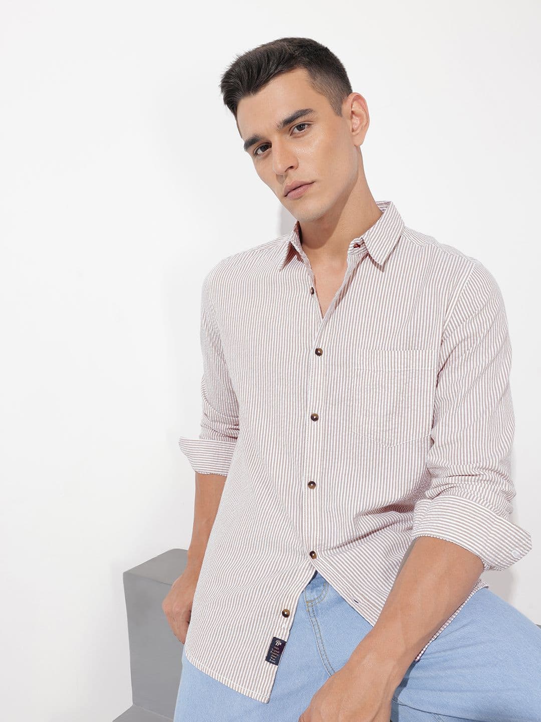 The Roadster Life Co. Striped Pure Cotton Casual Shirt - view 1