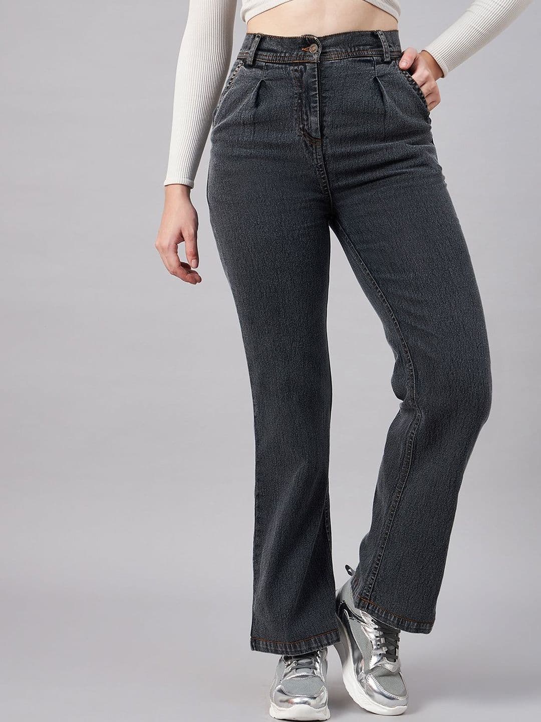 R.Code by The Roadster Life Co. Women Flared High-Rise Stretchable Jeans - view 1