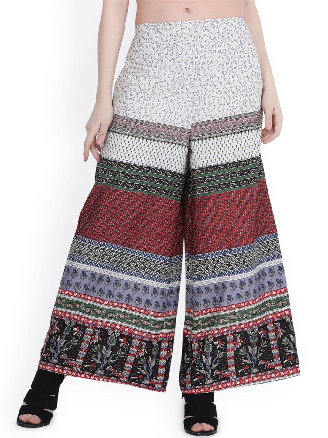 Deewa Women Ethnic Motifs Printed Flared Ethnic Palazzos - view 1