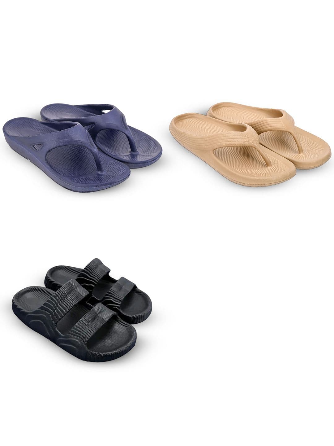 Feel alive Men Set of 3 Lightweight Flip Flops - view 1