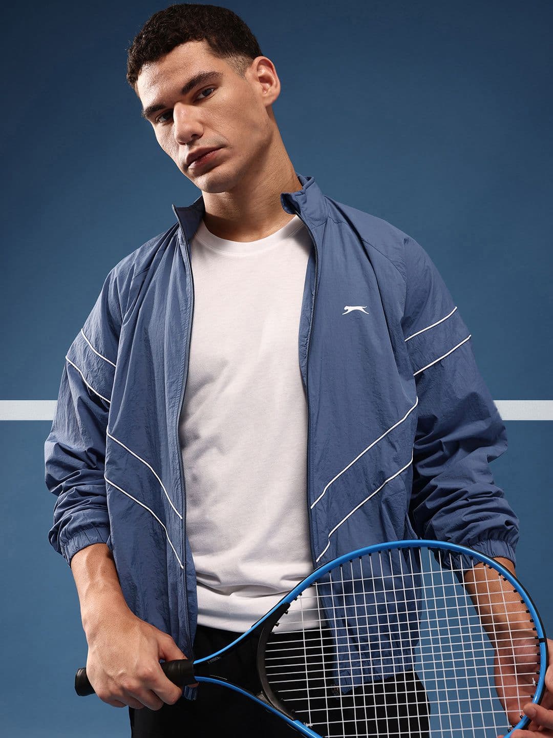 Slazenger Mock Collar Sporty Oversized Jacket - view 1