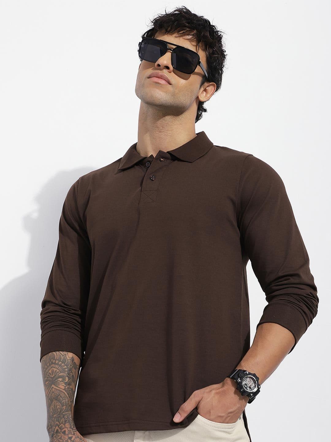 DILLINGER Men Regular Fit Long Sleeve Solid Polo Tshirt - view 1