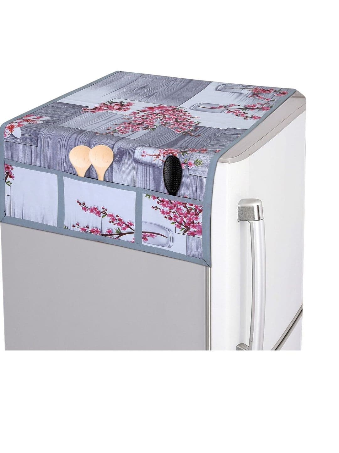 Crosmo PVC Waterproof Fridge Top Cover With 6 Utility Pockets - view 1