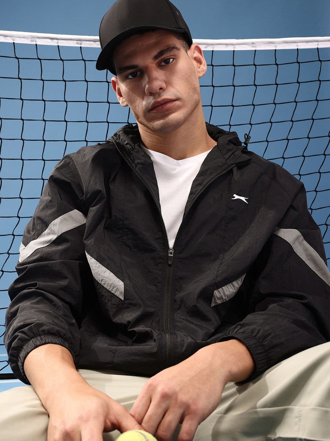 Slazenger Hooded Sporty Oversized Jacket
